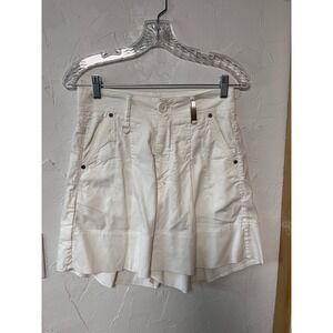HIGH USE Women Cream Cotton Blend Utility Pocket‎ Shorts Size 6